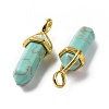 Synthetic Turquoise Pointed Pendants G-K329-10G-3