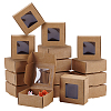 30Pcs Foldable Square Paper Storage Gift Boxes with Visible Window CON-PH0003-62A-1