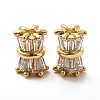 Rack Plating Brass Micro Pave Cubic Zirconia Beads KK-C010-45-3