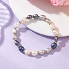Natural Cultured Freshwater Pearl Beads Stretch Bracelets for Women BJEW-JB13387-1