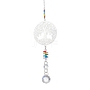 Glass Beads & 201 Stainless Steel Hanging Suncatchers HJEW-JM04762-02-2