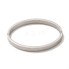 Egg Shaped 201 Stainless Steel Grooved Hinged Bangles LS-STAS-G306-04P-3