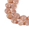 Natural Peach Moonstone Beads Strands G-B094-A04-01-3