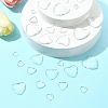 48Pcs 6 Styles Transparent Heart Glass Cabochons GGLA-FS0001-07-8