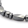 Great Valentines Day Ideas for Boyfriend Non-Elastic Magnetic Hematite Bracelets BJEW-M066-15-2
