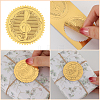 CRASPIRE 50 Sheets 2 Styles Self Adhesive Gold Foil Embossed Stickers DIY-CP0010-40-6