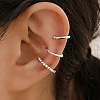 3Pcs Alloy Crystal Rhinestone Cuff Earring Sets for Women WG4401A-07-1