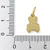 Ion Plating(IP) 304 Stainless Steel Pave Natural White Shell Bear Charms with Jump Ring STAS-B075-01G-02-3