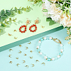 240Pcs 4 Styles Brass Bead Tips KK-SC0007-37-4
