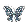 Butterfly Alloy Rhinestone Brooches PW-WG40679-02-1