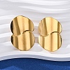 Flat Round 304 Stainless Steel Stud Earrings EJEW-F357-04G-1