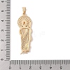 Brass Clear Cubic Zirconia Pendants KK-Z050-02G-3