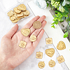 30Pcs 3 Style Brass Pendants KK-DC0001-56-3