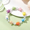 Handmade Porcelain & Glass Beaded Stretch Bracelets for Women BJEW-TA00690-2