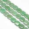 Natural Square Green Aventurine Beads Strands G-L253-04-1