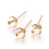 304 Stainless Steel Stud Earring Findings STAS-L219-03B-G-1