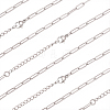 10Pcs 667 Stainless Steel Paperclip Chain Necklaces NJEW-BBC0001-48B-P-1