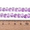 Baking Paint Transparent Glass Beads Strands GLAA-Q109-01A-03-4