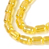 Electroplate Transparent Glass Beads Strands EGLA-Q132-03A-A03-3