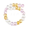 Electroplate Transparent Glass Beads Strands GL-CBADAFE-01A-3