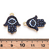 Printed Light Gold Tone Alloy Pendants ENAM-N056-206G-3