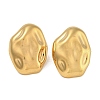 304 Stainless Steel Oval Stud Earrings for Women EJEW-U022-04G-1