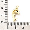 Brass Micro Pave Clear Cubic Zirconia Pendants KK-Q040-03A-G-3