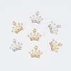 ARRICRAFT 40Pcs 2 Colors Crown Alloy Rhinestone Pendant ALRI-AR0001-01-4