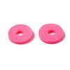 Flat Round Handmade Polymer Clay Beads CLAY-R067-10mm-25-6