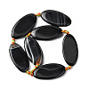 Natural Black Banded Agate Beads Strands G-F825-A01-01E-3