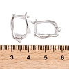 Rack Plating Brass Cubic Zirconia Hoop Earring Findings KK-S374-04P-05-3
