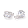 Alloy Clear Cubic Zirconia Charms ZIRC-A022-09P-2