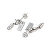 Brass Micro Pave Clear Cubic Zirconia Lobster Claw Clasps KK-Z059-14P-2