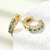 Brass Micro Pave Cubic Zirconia Hoop Earrings KK-CBA8324-22G-03-2