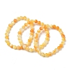 7MM Natural Yellow Shell Round Beaded Stretch Bracelets SH-CBACA76-18C-4