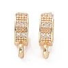Brass Micro Pave Clear Cubic Zirconia Tube Bails ZIRC-K086-30LG-1