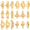 48Pcs 6 Styles Ocean Marine Organism 304 Stainless Steel Links Connector Charms STAS-BBC0010-79-7