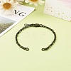 Handmade 304 Stainless Steel Rolo Chain Bracelets Making Accessories AJEW-JB01026-02-2