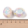 Handmade Luminous Polymer Clay Glass Rhinestone Beads CLAY-H003-05A-4