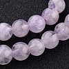 Natural Lavender Amethyst Round Bead Strands G-O134-08-6mm-01-1