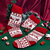 3Pcs 3 Styles Wool Yarn Knitted Hanging Christmas Stockings FEPA-SP0001-04A-4