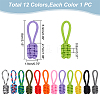 Polyester Braided Cord Zipper Pull Extender FIND-WH0136-80-2