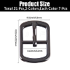 21Pcs 3 Colors Zinc Alloy Roller Buckles AJEW-CL0002-02-2