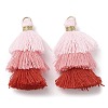 Polycotton Tassel Pendant Decorations GLAA-K060-07KCG-13-1