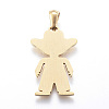 Ion Plating(IP) 304 Stainless Steel Pendants STAS-K162-033G-2