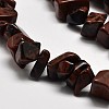 Chip Natural Mahogany Obsidian Beads Strands LS-G-N0134-25-2