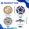 6Pcs 1-Hole Alloy Buttons DIY-FG0007-80A-2