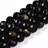 Natural Golden Sheen Obsidian Beads Strands G-S345-10mm-20-1