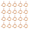 Unicraftale Ion Plating(IP) 20Pcs 304 Stainless Steel Smooth Surface Spring Ring Clasps STAS-UN0040-96RG-1