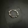 Natural Feldspar Chip Beaded Bracelets for Women IW6789-38-1